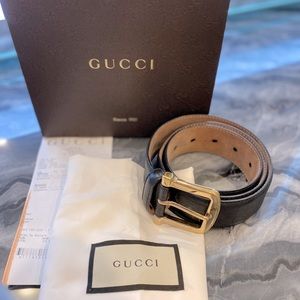 GUCCI black guccissima belt
